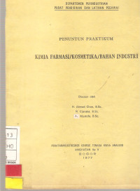 Penuntun Praktikum Kimia Farmasi/Kosmetika/Bahan Industri