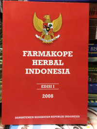 Farmakope Herbal Indonesia, edisi I 2008