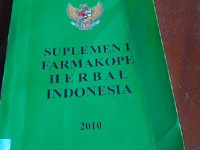 Suplemen III Farmakope Herbal Indonesia, edisi I 2013